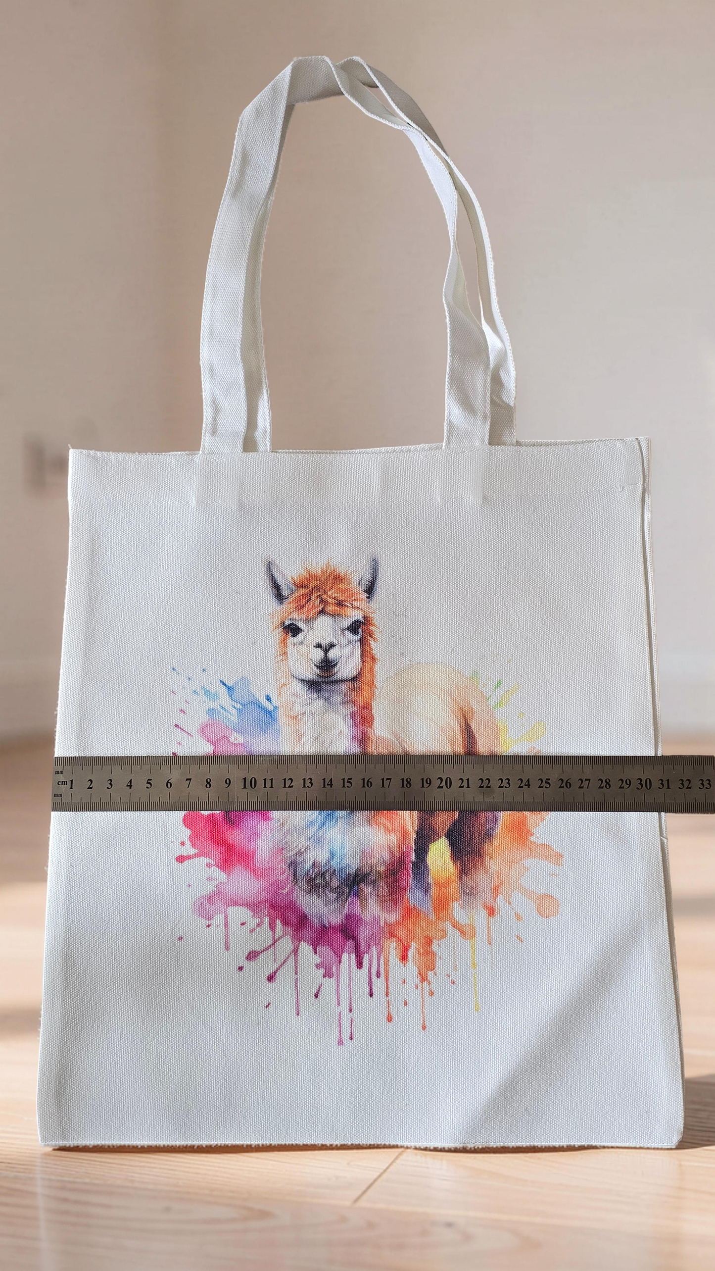 Colour Splash Alpaca Canvas Tote Bag