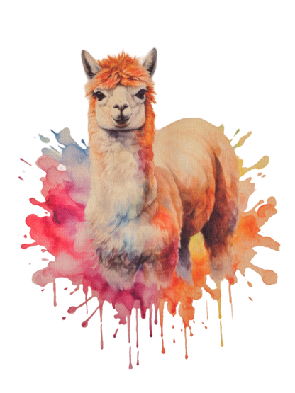 Colour Splash Alpaca Canvas Tote Bag