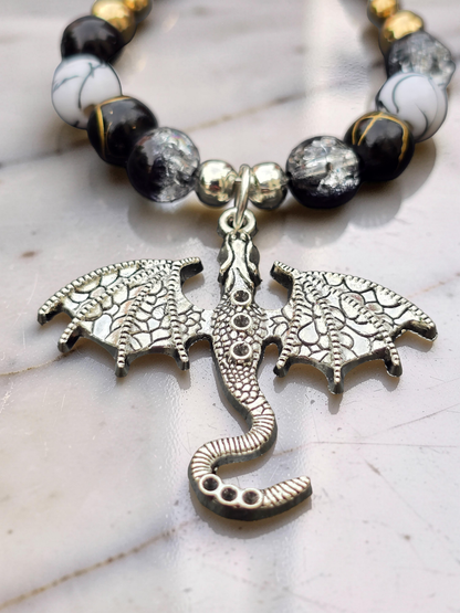 Gothic Dragon Wine Glass Charms (Set of 4)