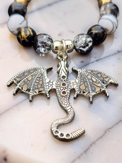 Gothic Dragon Wine Glass Charms (Set of 4)