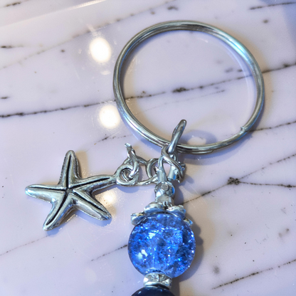 Handcrafted Beaded Dolphin Bag Charm & Keychain