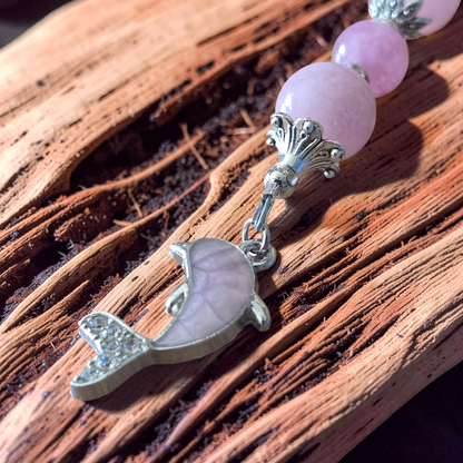 Handcrafted Beaded Dolphin Bag Charm & Keychain