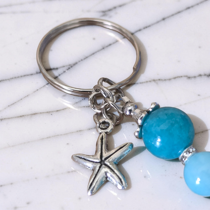 Handcrafted Beaded Dolphin Bag Charm & Keychain
