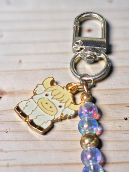 Handcrafted Highland Cow Bag Charm & Keychain