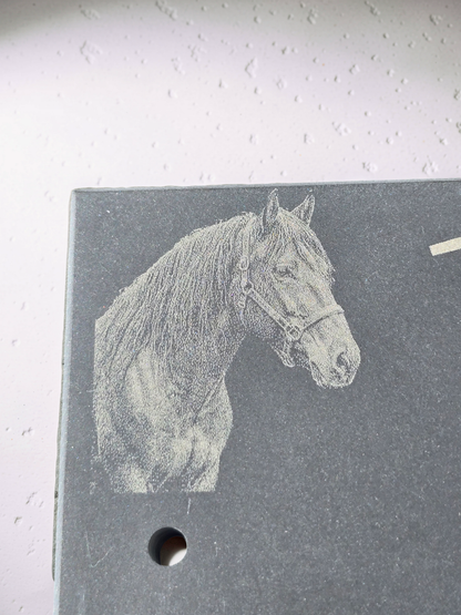 Custom Horse Slate House Sign | Personalised Address Plaque