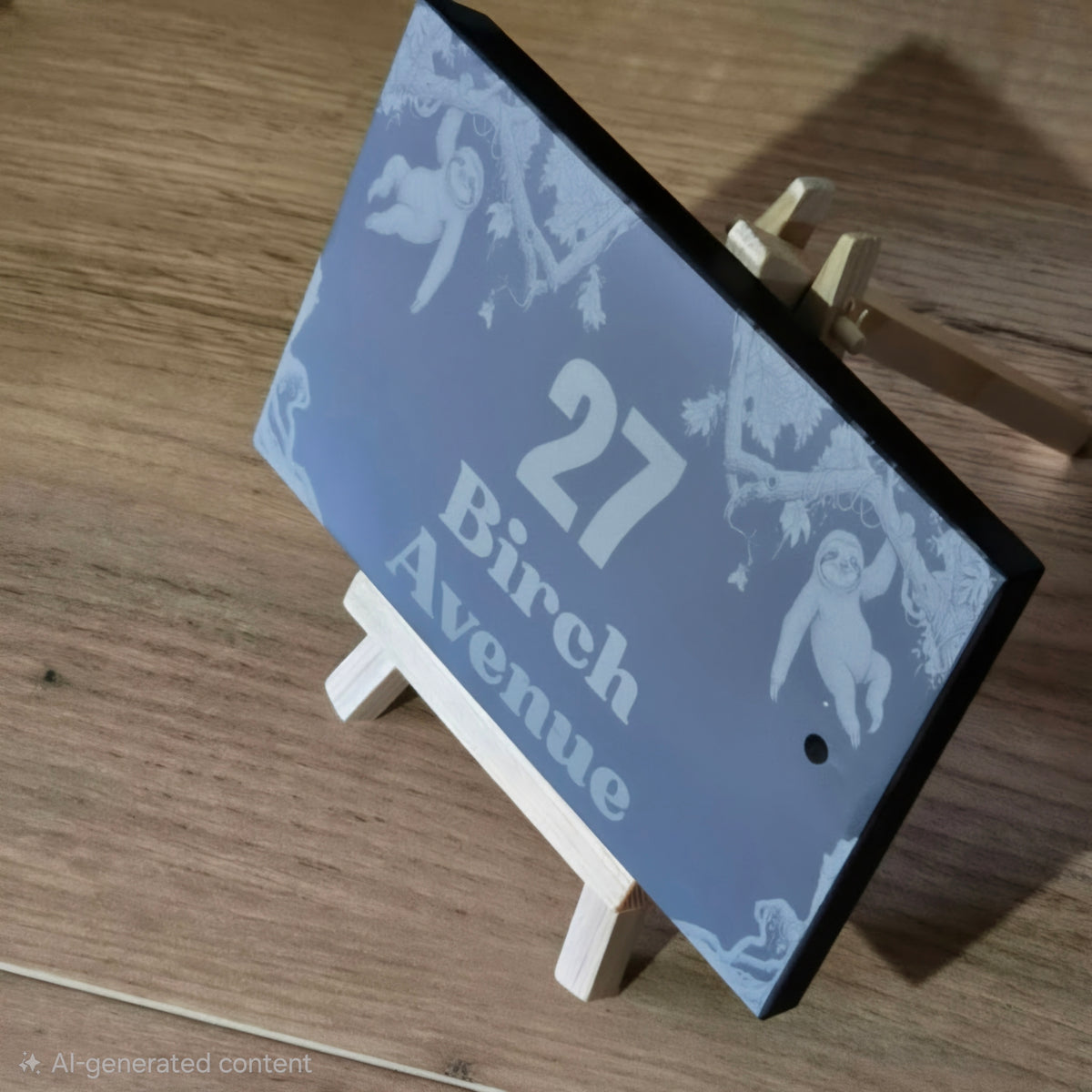 Sloth House Address Sign - Personalised Slate Address Sign