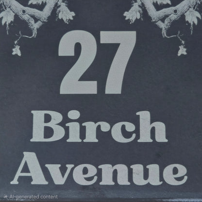 Sloth House Address Sign - Personalised Slate Address Sign