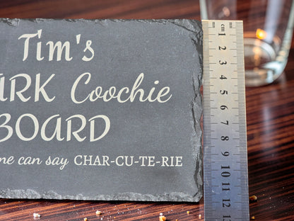 Personalised Shark Coochie Slate Cheese Board