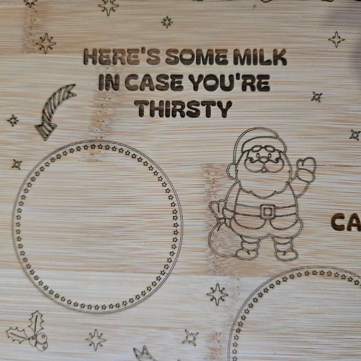 Bamboo Christmas Santa Treat Board