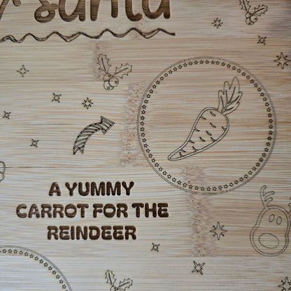 Bamboo Christmas Santa Treat Board