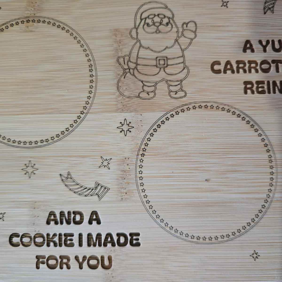 Bamboo Christmas Santa Treat Board
