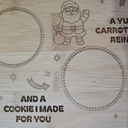 Bamboo Christmas Santa Treat Board