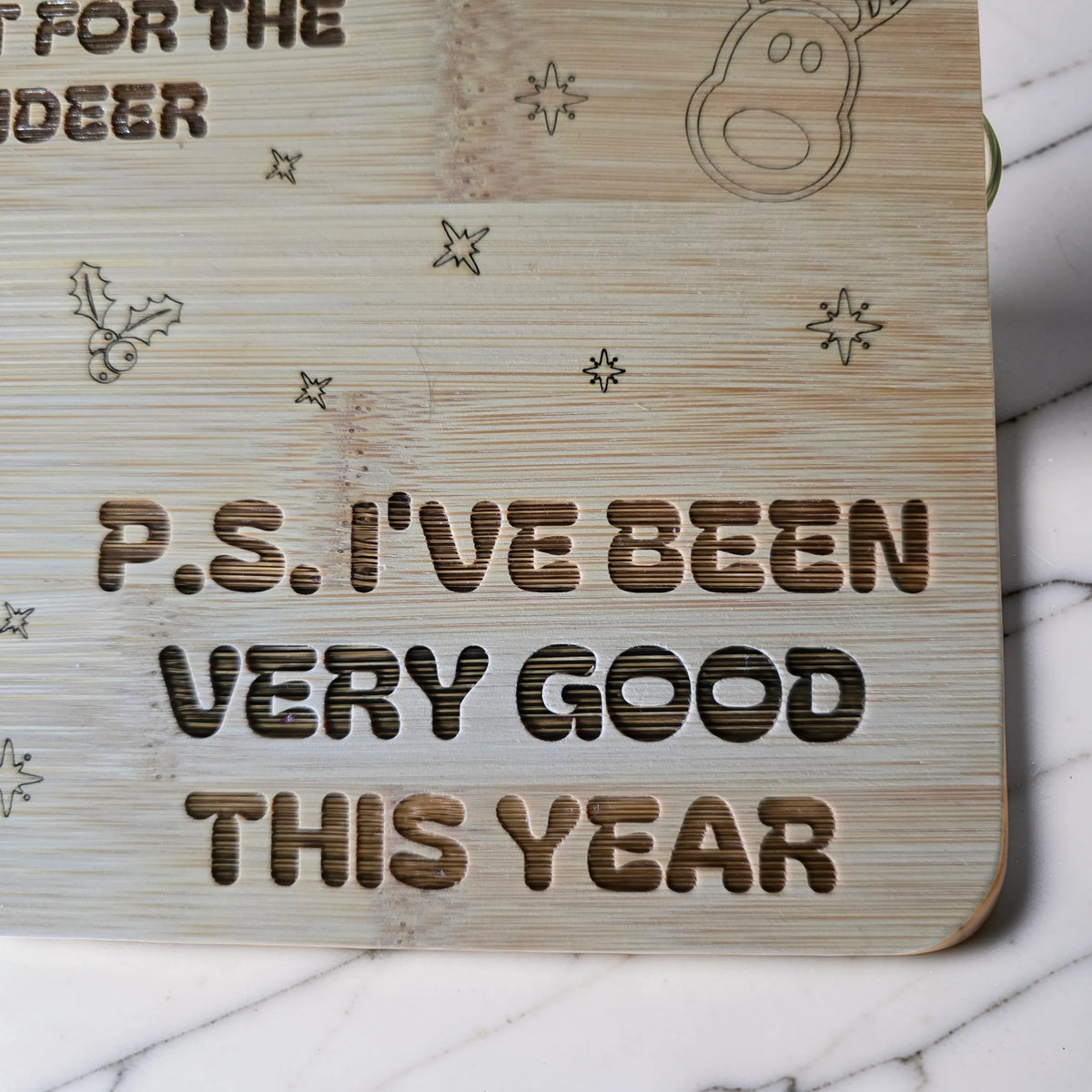 Bamboo Christmas Santa Treat Board