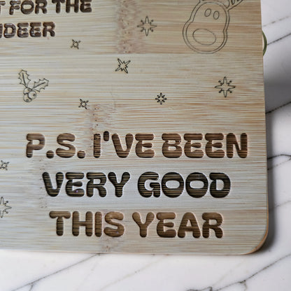 Bamboo Christmas Santa Treat Board