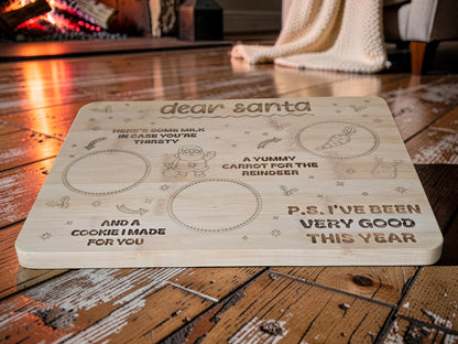 Bamboo Christmas Santa Treat Board