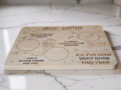 Bamboo Christmas Santa Treat Board