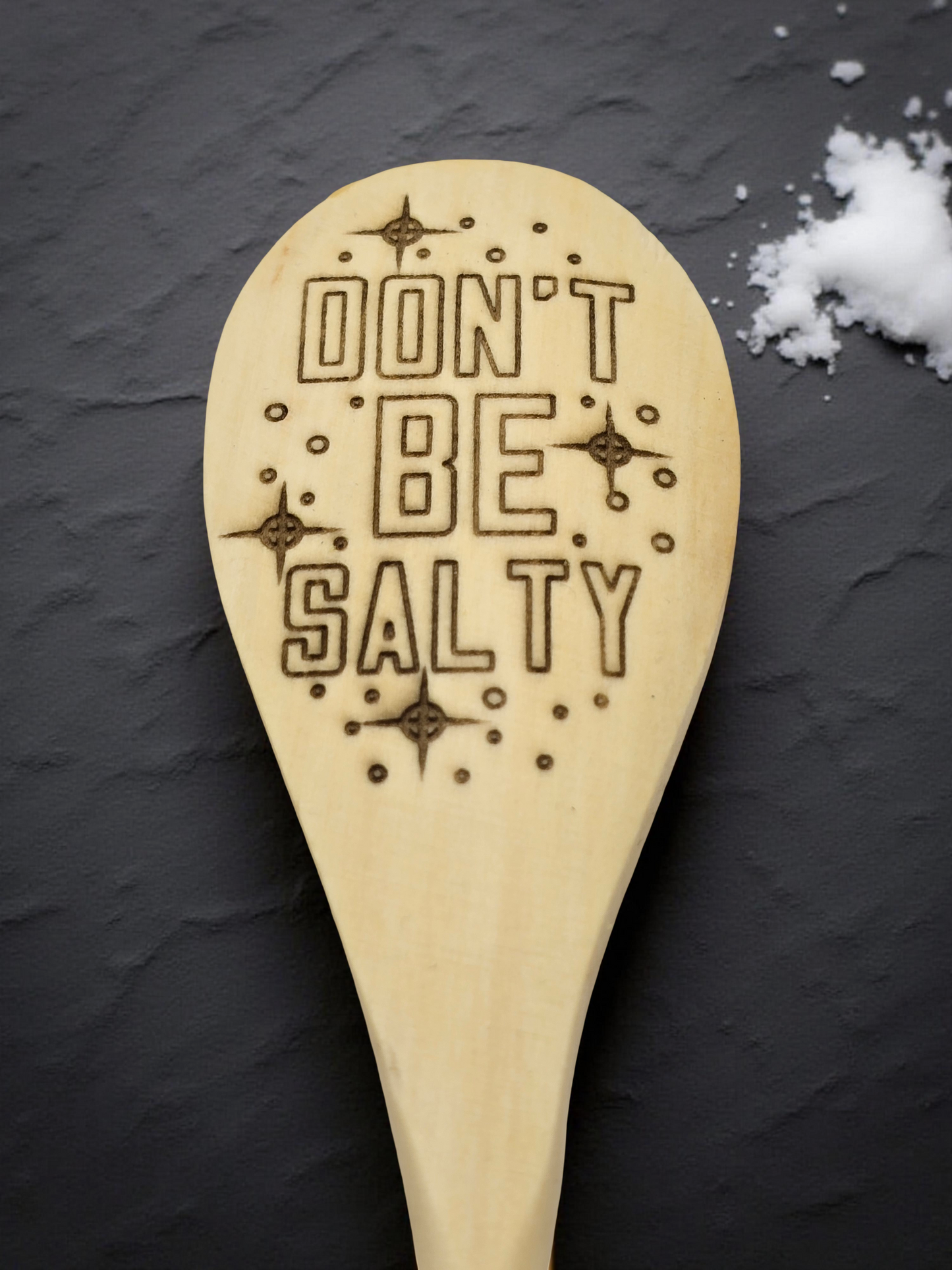 Engraved Beech Wood Kitchen Spoons - Kitchen Utensil Gift