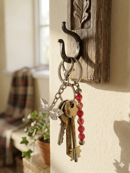Beaded Dragonfly Bag Charm - 15cm hanging zipper charm