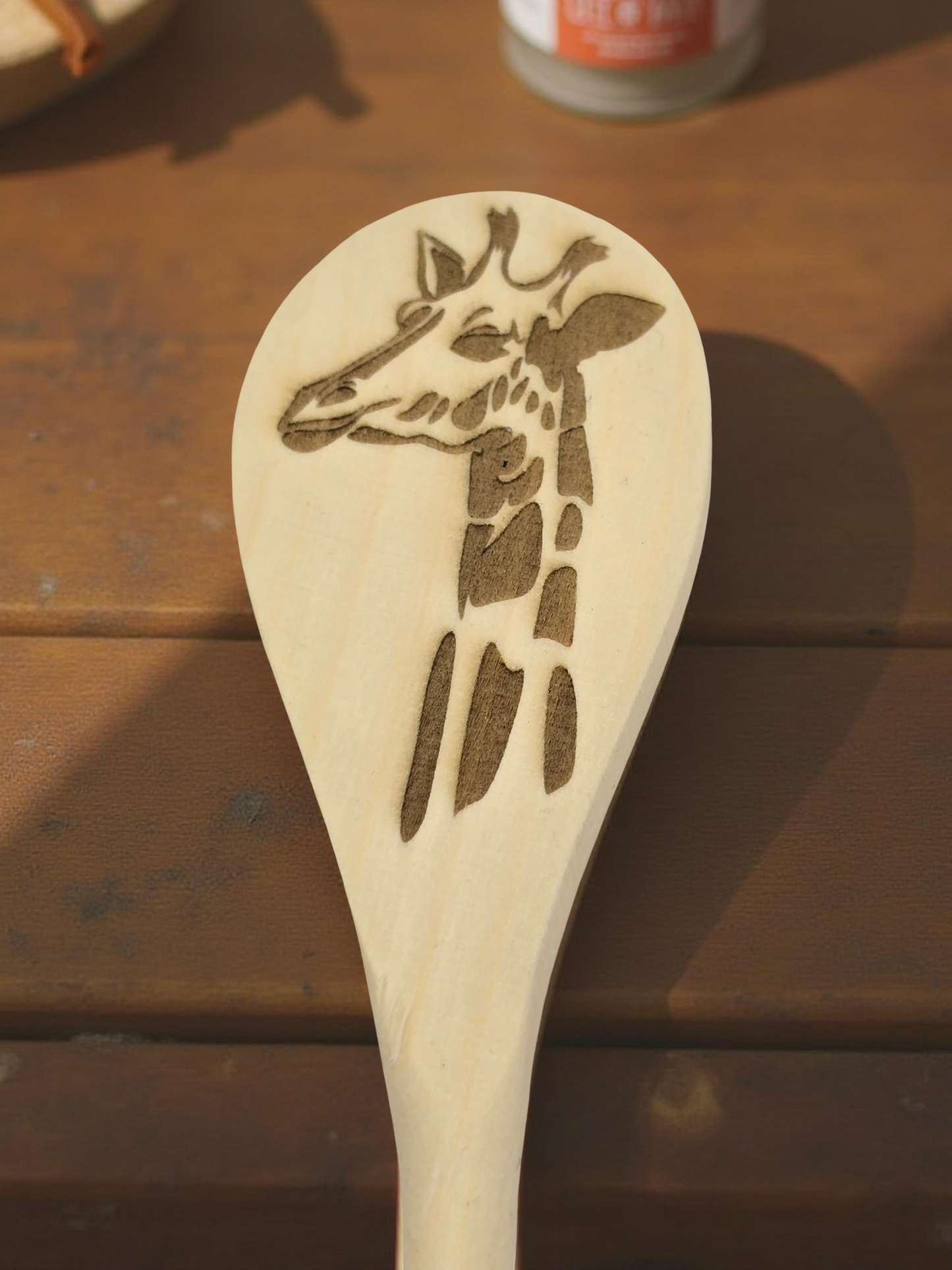 Engraved Beech Wood Kitchen Spoons - Kitchen Utensil Gift