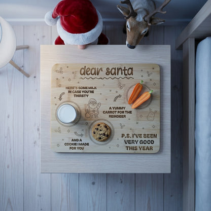Bamboo Christmas Santa Treat Board