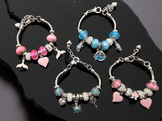Snake Chain Charm Bracelets for Women and Girls - Unique Charm Bracelets with Various Designs