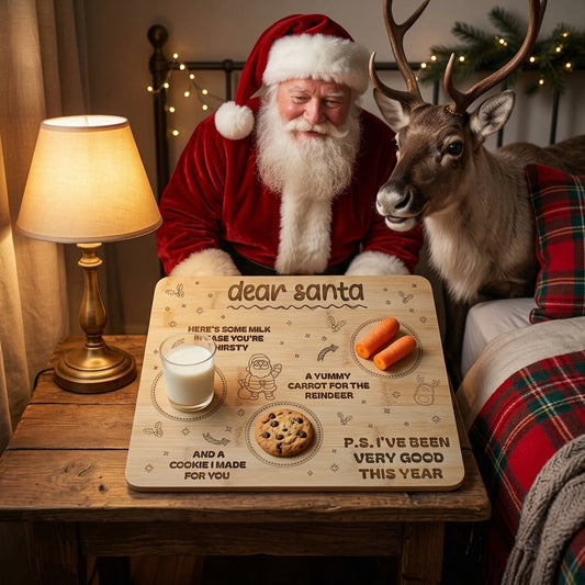 Bamboo Christmas Santa Treat Board