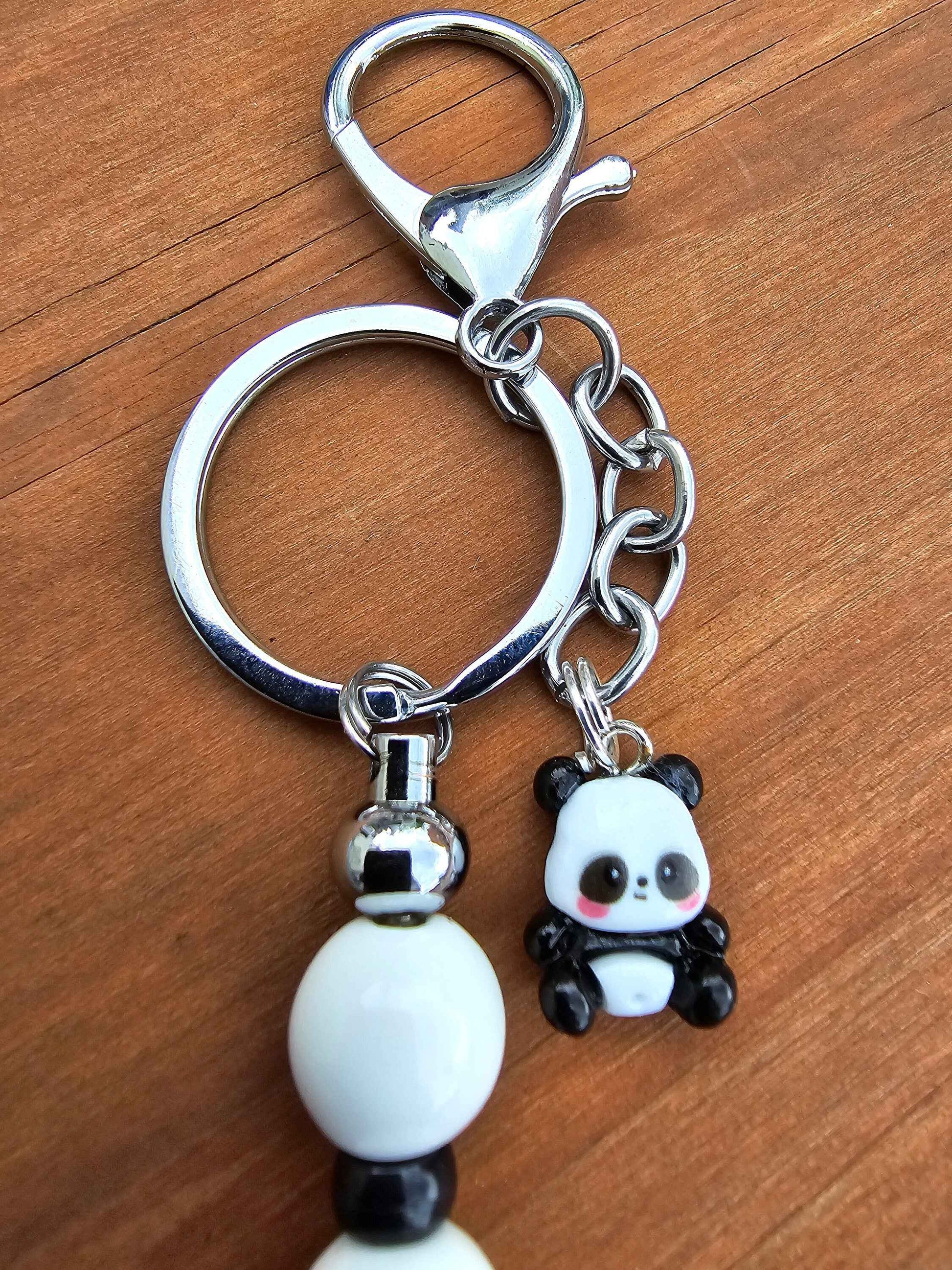 Panda charm bag accessory, Panda Zipper / Pull Charm / Keyring