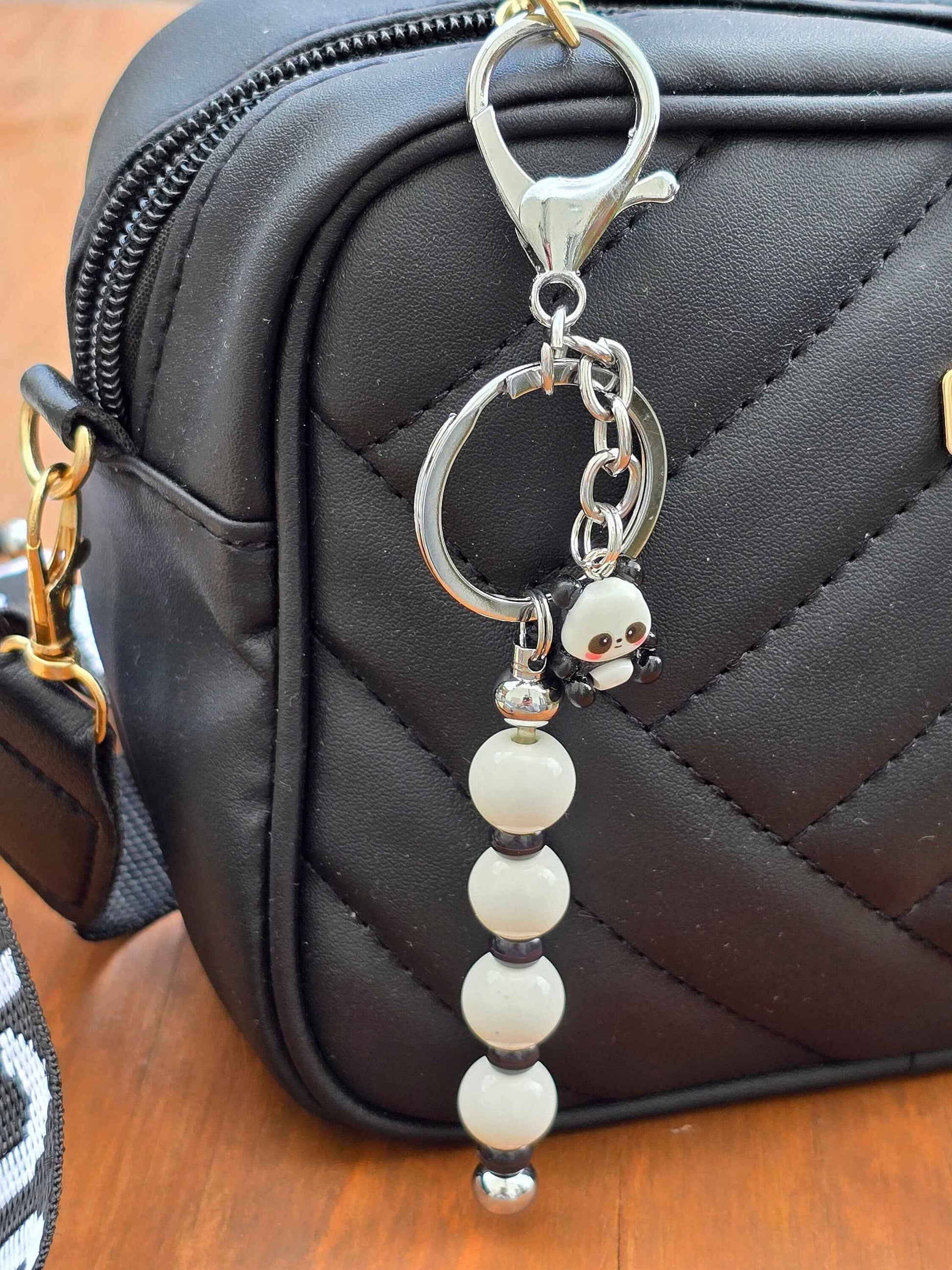 Panda charm bag accessory, Panda Zipper / Pull Charm / Keyring