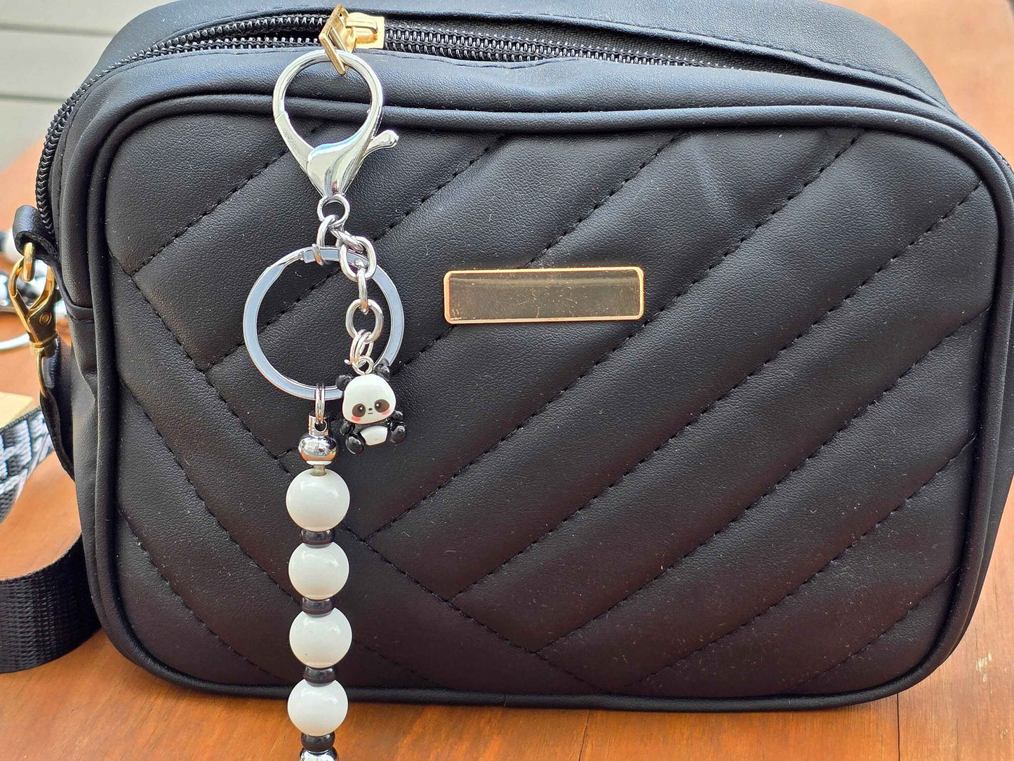 Panda charm bag accessory, Panda Zipper / Pull Charm / Keyring