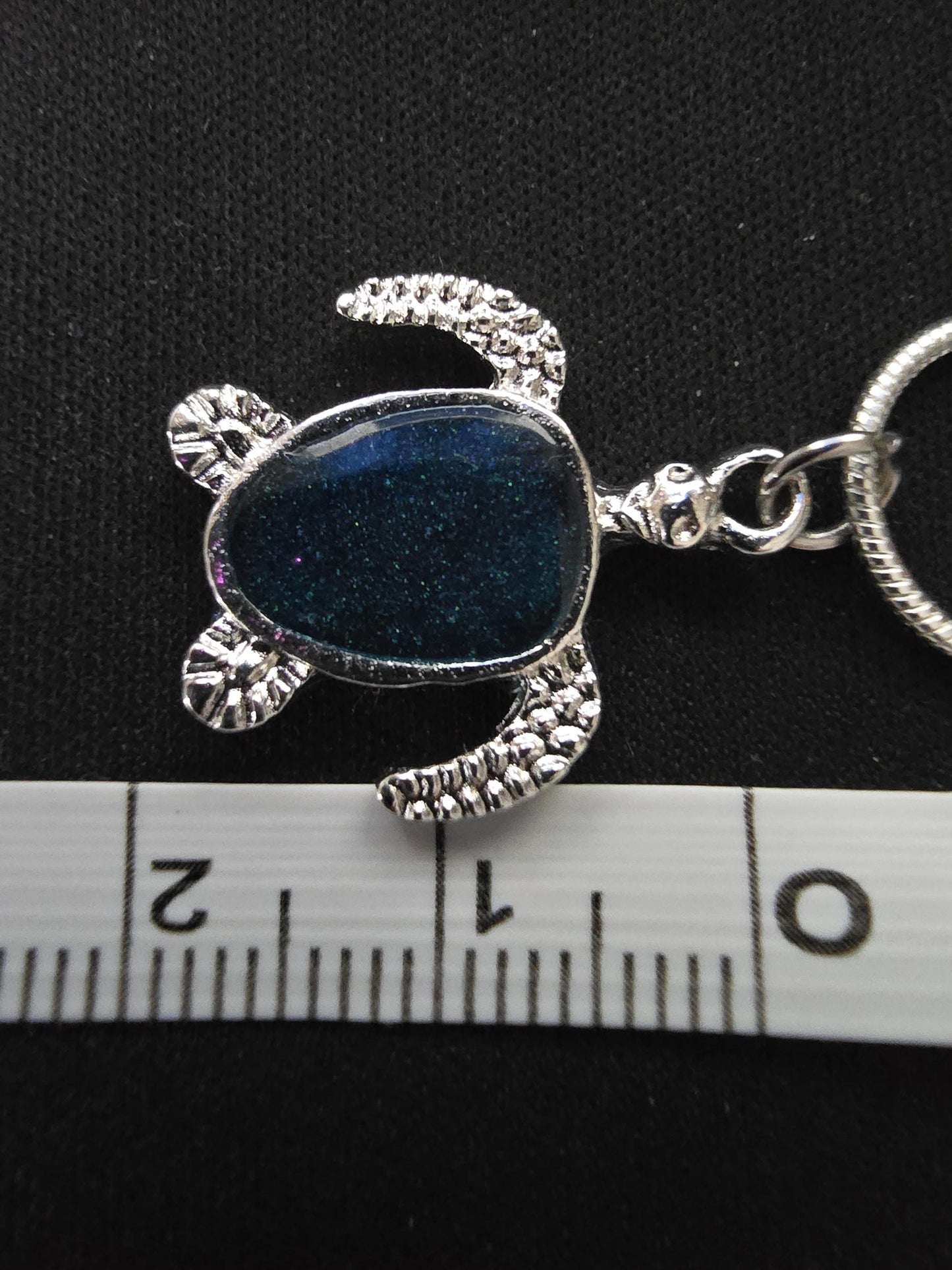 Sea Turtle Resin Filled Necklace with 46cm Snake Chain