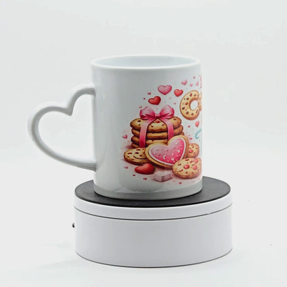 Be My Cookie to My Tea- Heart-Handle Mug ☕🍪