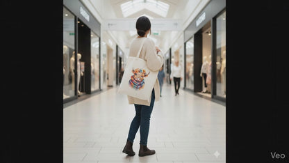 Colour Splash Highland Cow Canvas Tote Bag