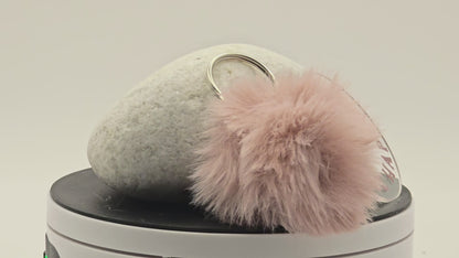 Bee Happy Pom Pom Keyring