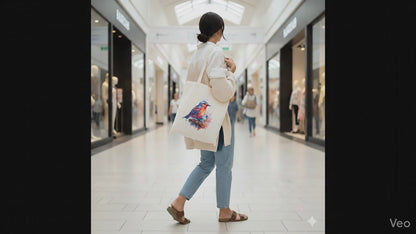 Colour Splash Robin Canvas Tote Bag