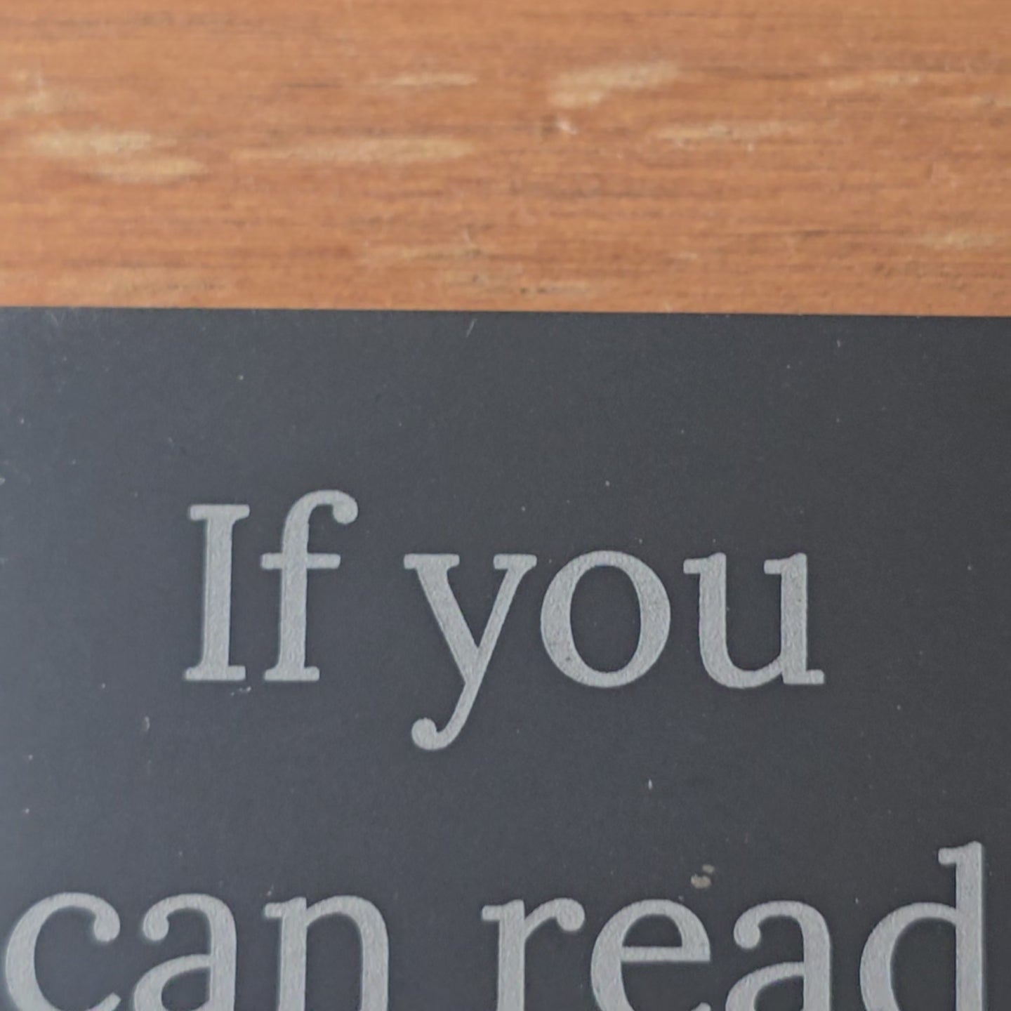 Personalised slate coaster with if you can read this your name needs a gin text and gin glass engraving